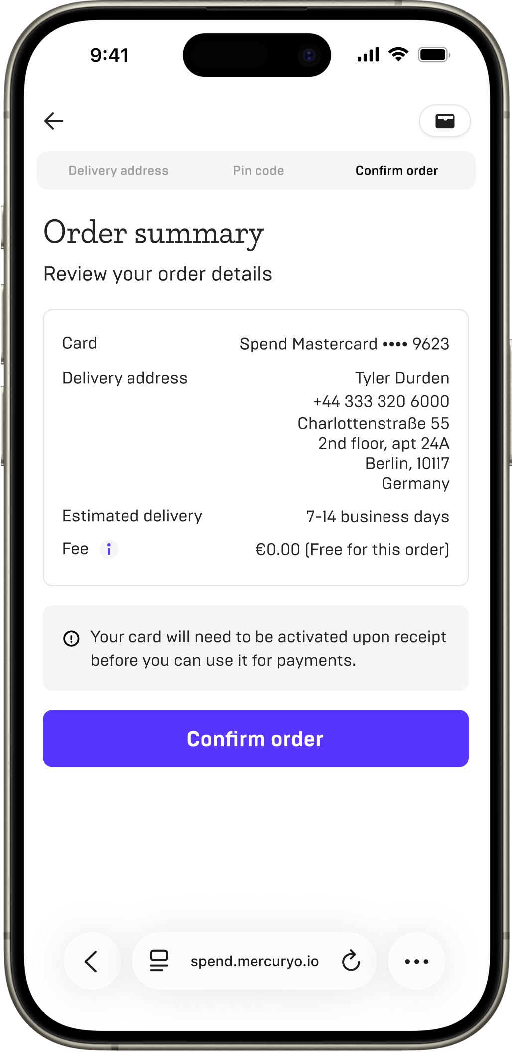 Delivery experience